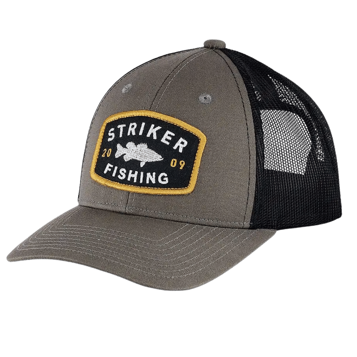 STRIKER BRANDS MOTIVE CAP - BLACK/GREY_FRONT SIDE ANGLE