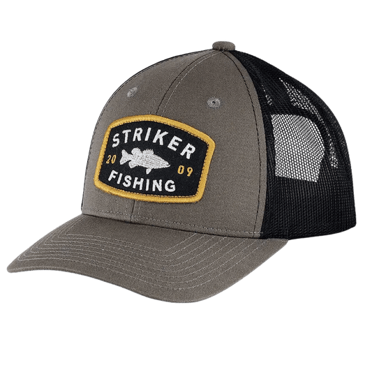 STRIKER BRANDS MOTIVE CAP - BLACK/GREY_FRONT SIDE ANGLE