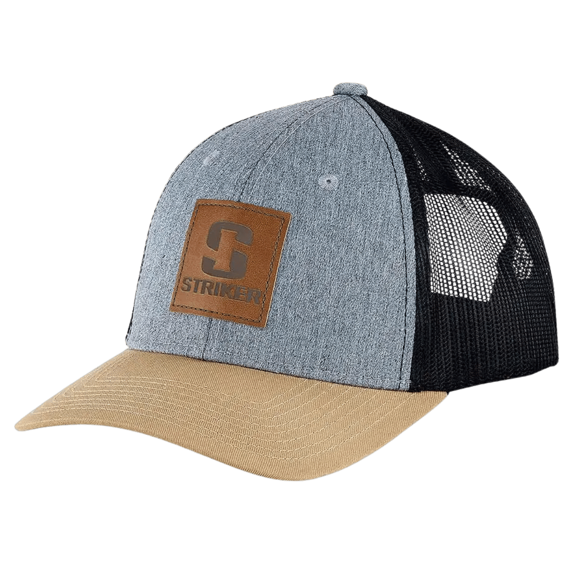 STRIKER BRANDS STILLWATER CAP - GREY/BLACK/GOLD_FRONT SIDE ANGLE