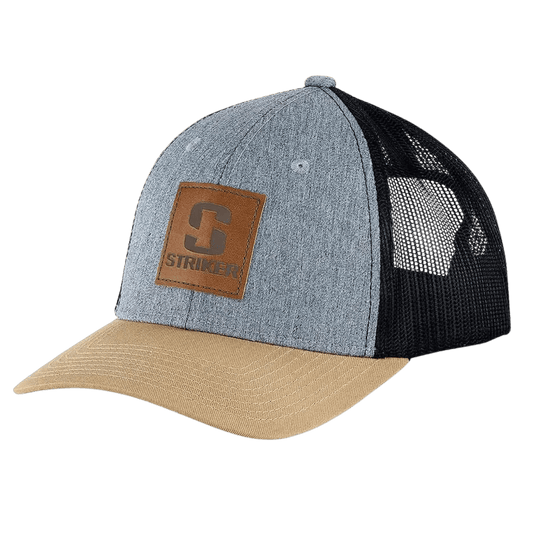 STRIKER BRANDS STILLWATER CAP - GREY/BLACK/GOLD_FRONT SIDE ANGLE