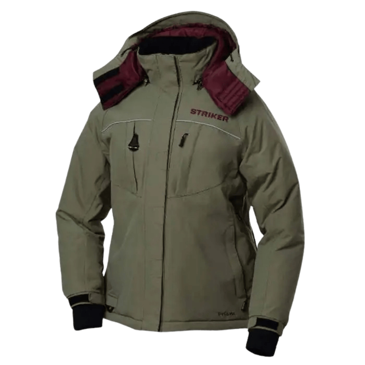 STRIKER BRANDS WOMEN'S PRISM WATERPROOF JACKET - OLIVE - SIDE VIEW