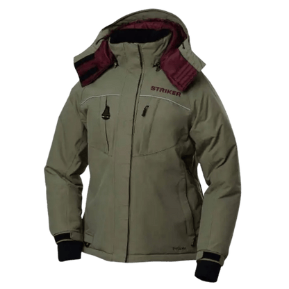 STRIKER BRANDS WOMEN'S PRISM WATERPROOF JACKET - OLIVE - SIDE VIEW