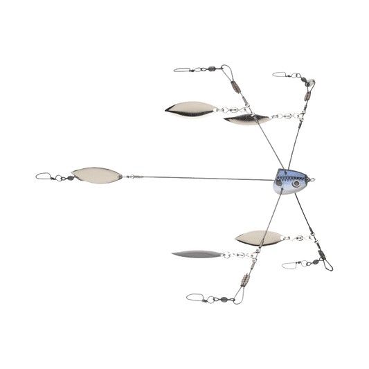 STRIKE KING TOUR GRADE BLADED TITANIUM UMBRELLA RIG - BLUE GIZZARD SHAD - WITHOUT MINNOW