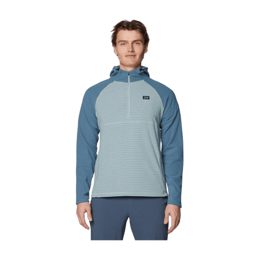 MOUNTAIN HARDWEAR SUMMIT GRID HZ HOODY - ICE SHAD/ADR BL