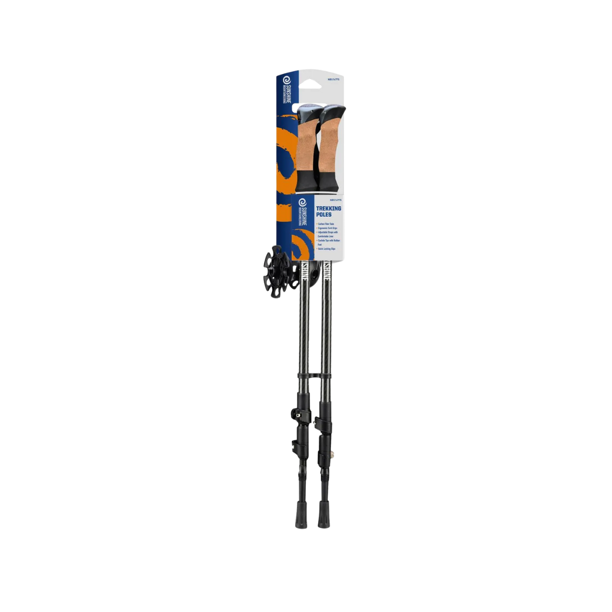 SUNSHINE MOUNTAINEERING CARBON TEK TREKKING POLES - ONE SIZE