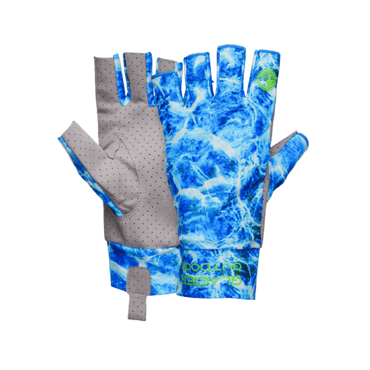 GLACIER OUTDOOR ASCENSION BAY SUN GLOVE - BLUE CAMO