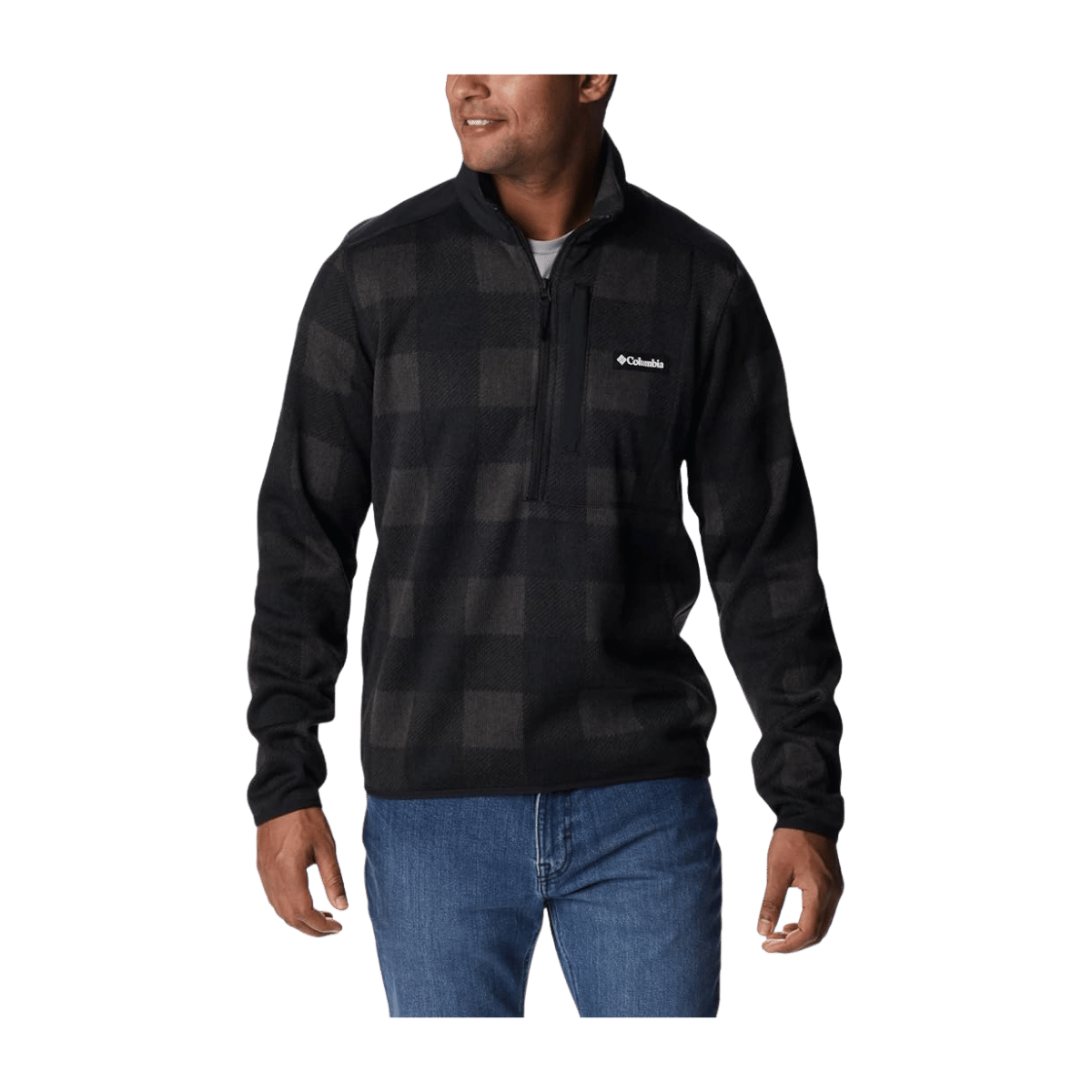 COLUMBIA MEN'S SWEATER WEATHER II PRINTED HZ - BLK BUFFALO