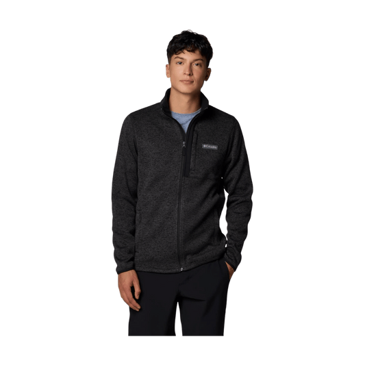 COLUMBIA MEN'S SWEATER WEATHER FZ - BLACK HEATHER