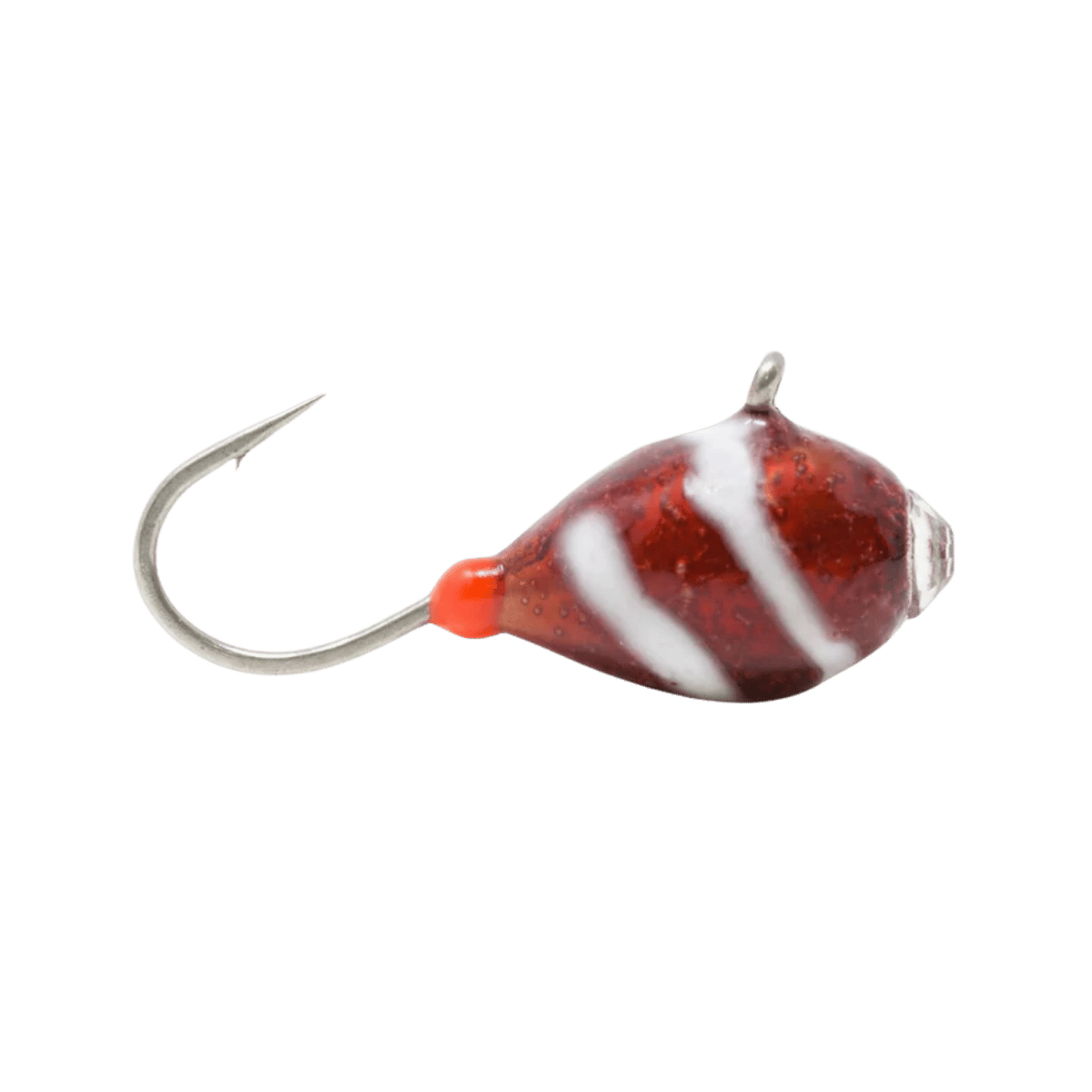 CLAM SWIRL DROP SZ12 - 1/16 OZ RED/WHITE SWIRL