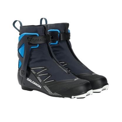 SALOMON RS8 PROLINK MEN’S NORDIC BOOTS – 2025/2026 – DARK NAVY/BLACK/PROCESS BLUE - SIDE VIEW