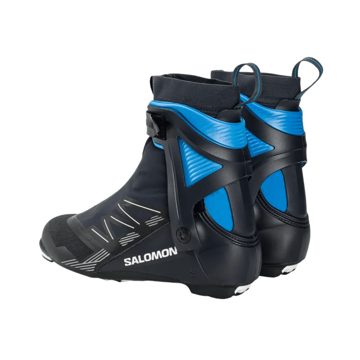 SALOMON RS8 PROLINK MEN’S NORDIC BOOTS – 2025/2026 – DARK NAVY/BLACK/PROCESS BLUE - BACK VIEW