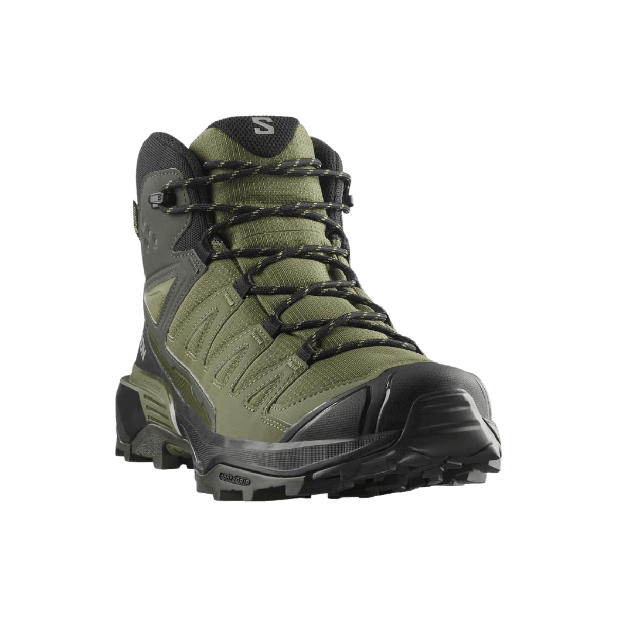 SALOMON X ULTRA 360 MID GORE-TEX HIKING - OLIVE/NIGHT BLACK - FRONT VIEW