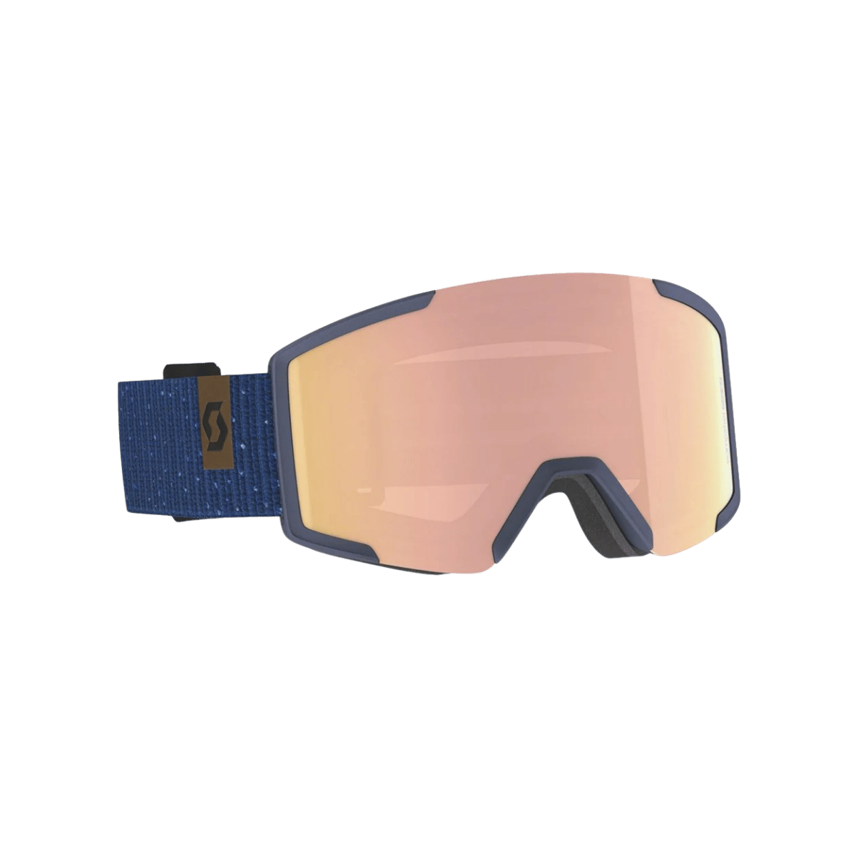 SCOTT USA SHIELD + XTRA LENS GOGGLES - DARK BLUE/MAJOLICA BLUE - ENHANCER ROSE CHROME