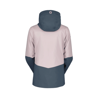 SCOTT USA WOMEN'S ULTIMATE DRYO 10 JACKET - METAL BLUE/SWEET PINK - BACK VIEW