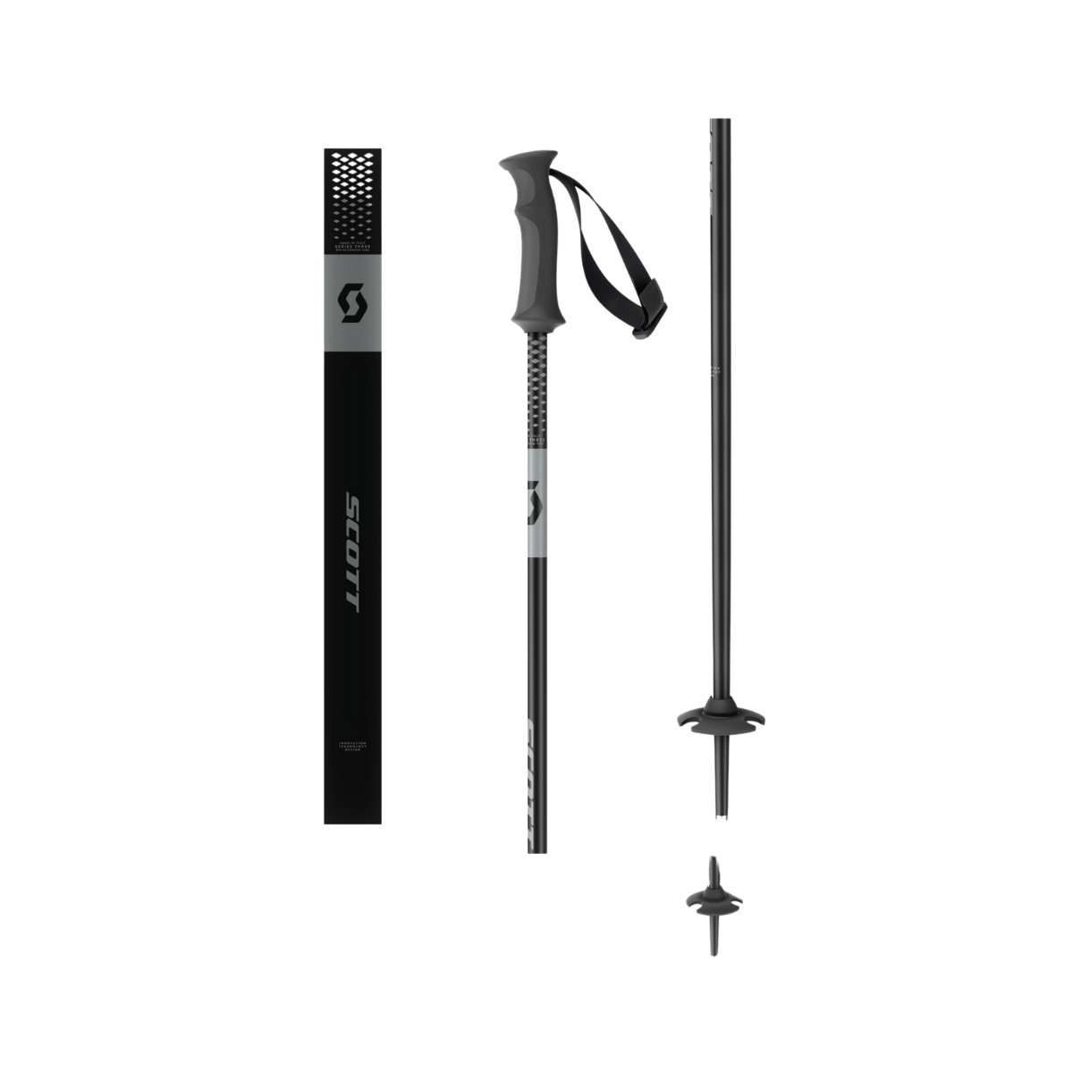 SCOTT USA ELEMENT JUNIOR SKI POLES - BLACK