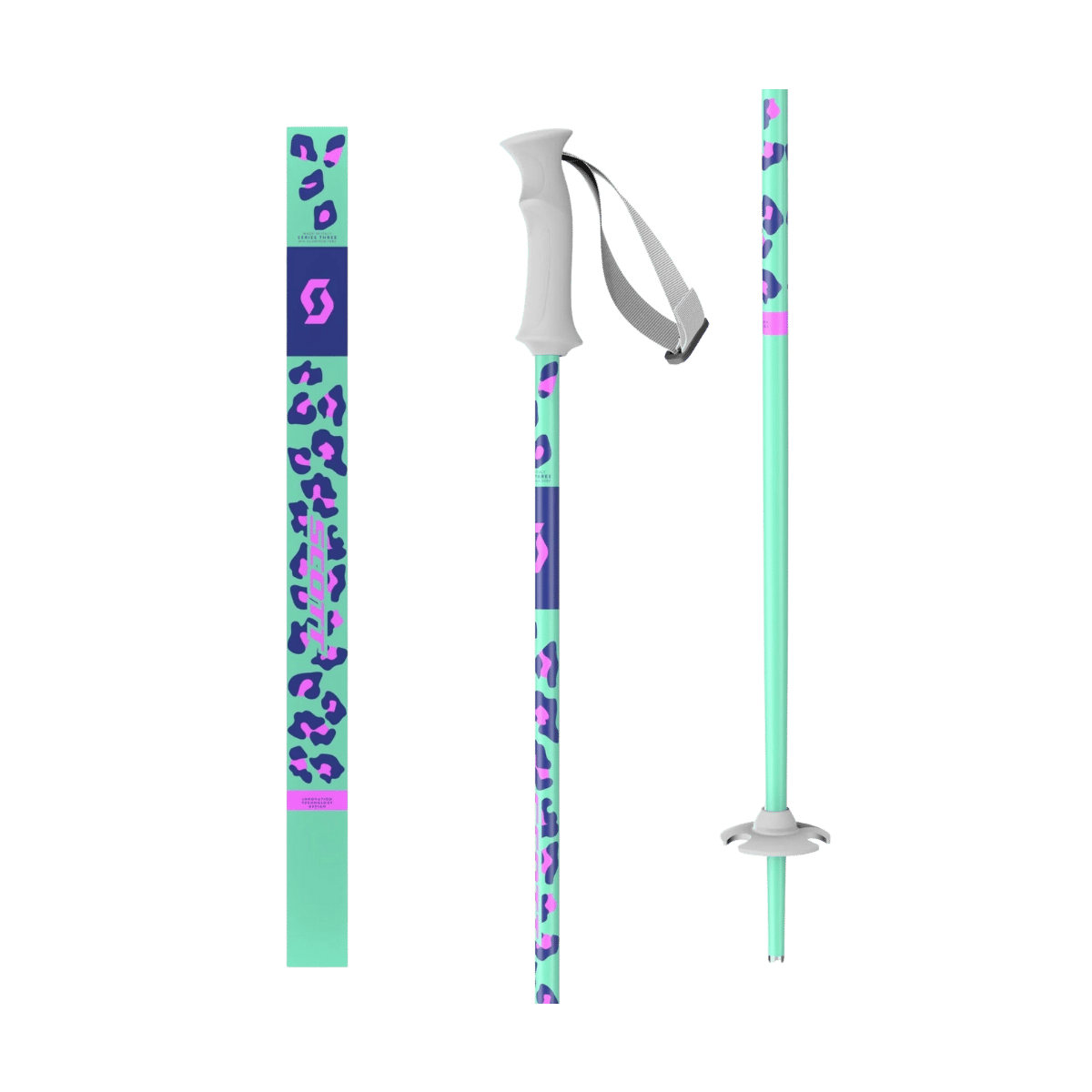 SCOTT USA ELEMENT JUNIOR SKI POLES - MINT GREEN