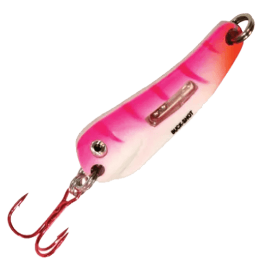 NORTHLAND BUCK-SHOT FLUTTER SPOON UV PINK TIGER 1/8OZ