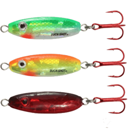 NORTHLAND BUCK-SHOT RATTLE SPOON 3PK ASSORTED 1/8OZ