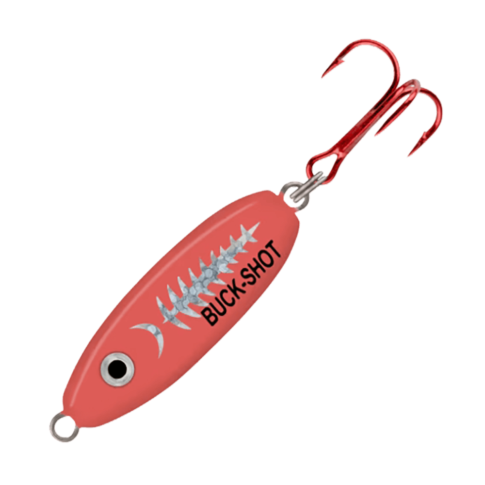NORTHLAND BUCK-SHOT RATTLE SPOON
Super Glo Exo Red