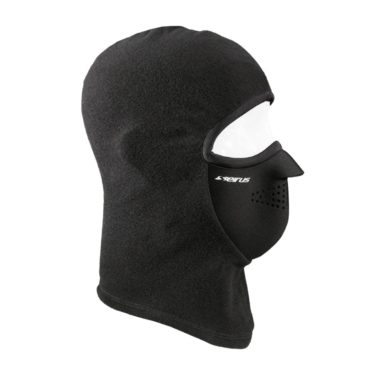 SEIRUS COMBO CLAVA 200-WEIGHT PORTALEC FLEECE HOOD - BLACK - SIDE VIEW