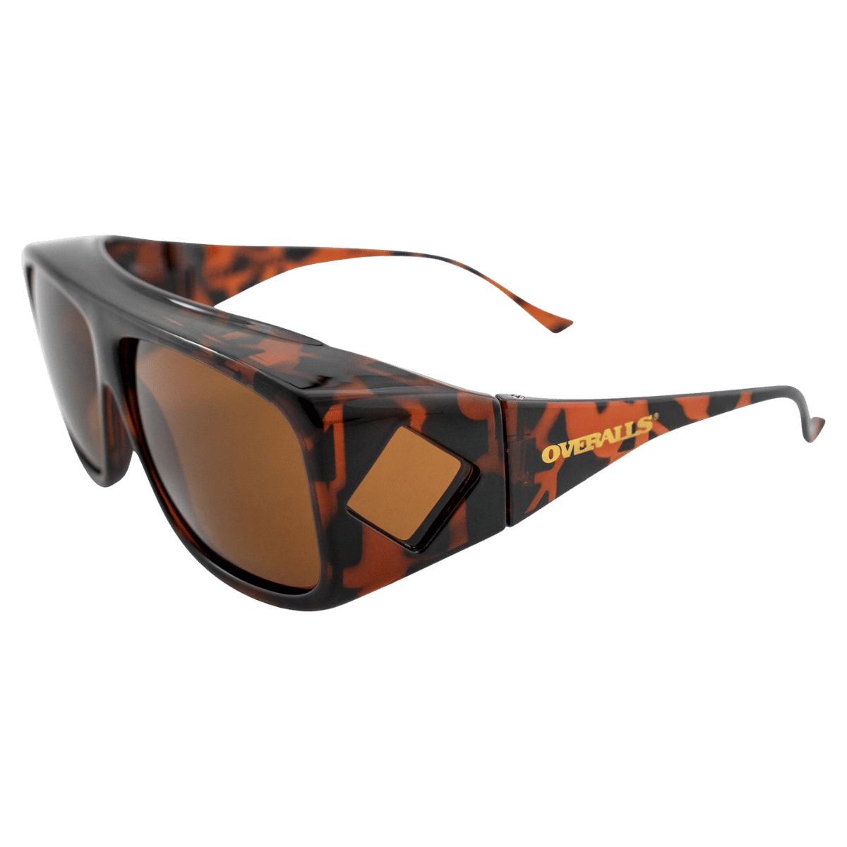 SEA STRIKER OVERALLS LARGE SUNGLASSES TORTOISE/AMBER OA2 FRONT SIDE VIEW