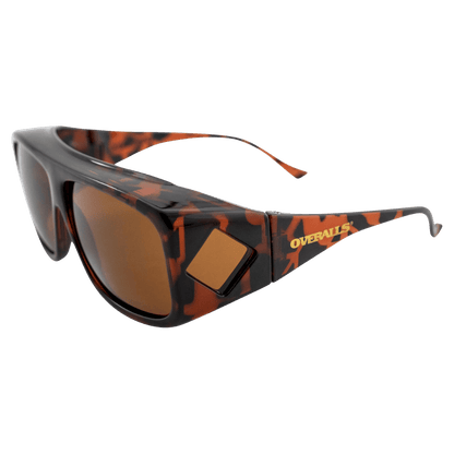 SEA STRIKER OVERALLS LARGE SUNGLASSES TORTOISE/AMBER OA2 FRONT SIDE VIEW