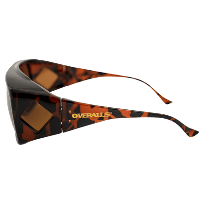 SEA STRIKER OVERALLS LARGE SUNGLASSES TORTOISE/AMBER OA2 SIDE VIEW