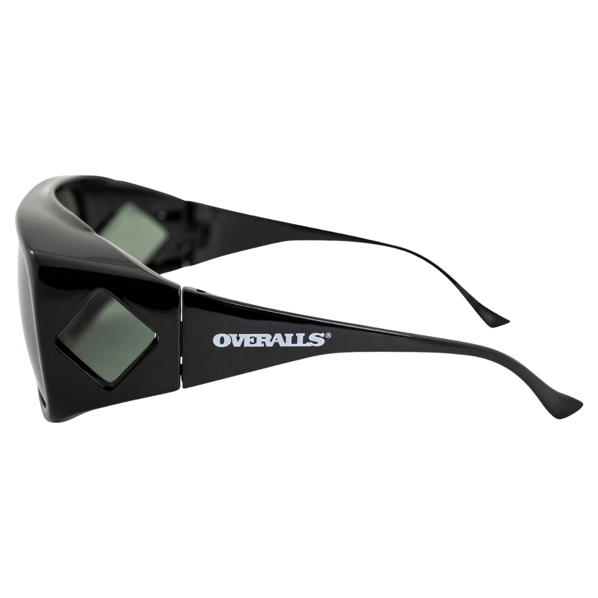 SEA STRIKER OVERALLS LARGE SUNGLASSES BLACK/GREY SIDE VIEW