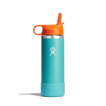 HYDRO FLASK 18OZ KIDS WIDE MOUTH BOTTLE WITH STRAW CAP SEASPRAY
