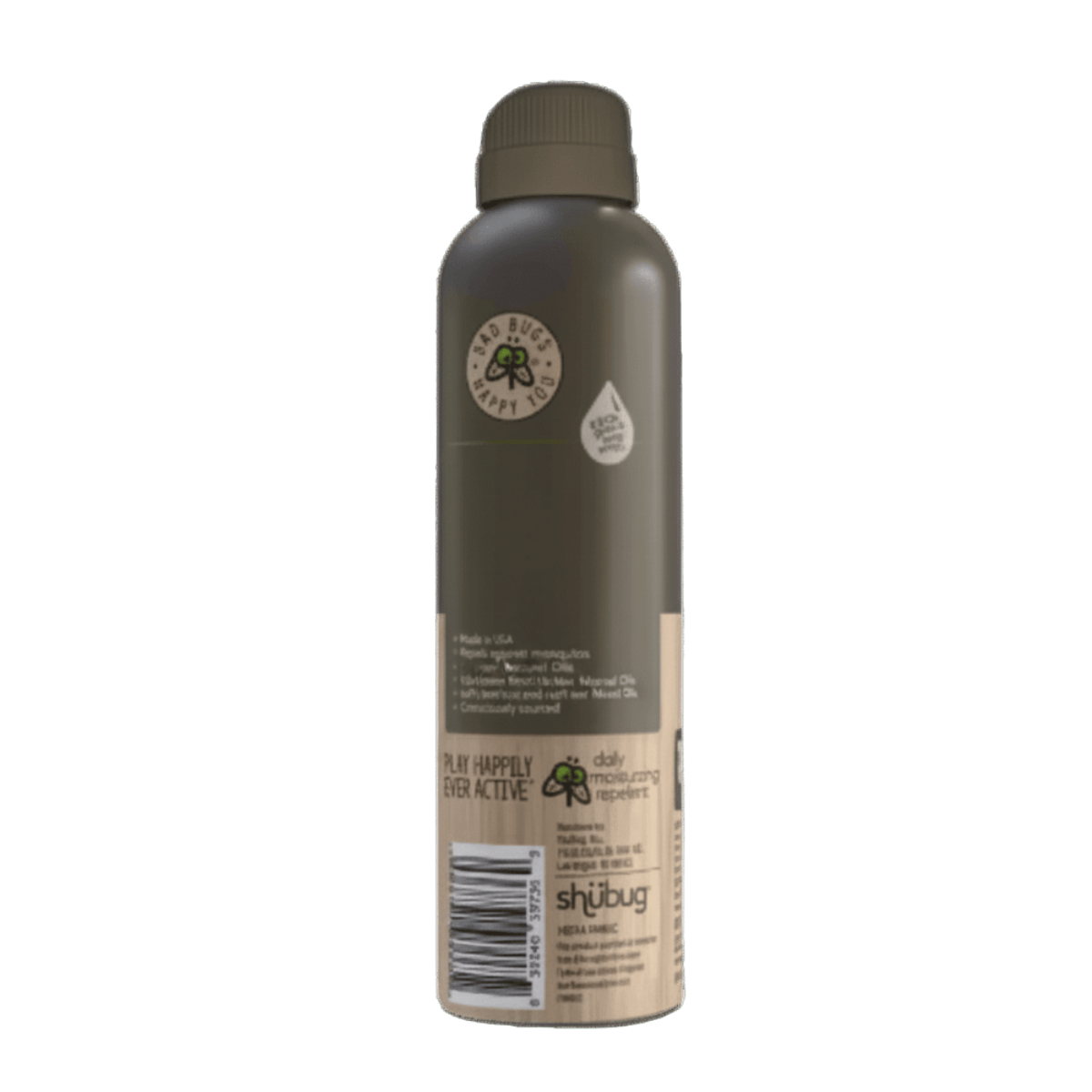 SHUBUG NAT INSECT REPELLENT SPRAY 6 OZ - BACK VIEW