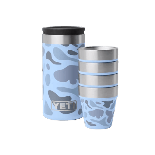 YETI PREMIUM SHOT GLASSES & CASE Blue camo
