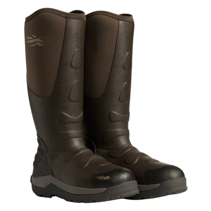 SITKA BACK 40 HUNTING BOOT EARTH PAIR FRONT SIDE VIEW