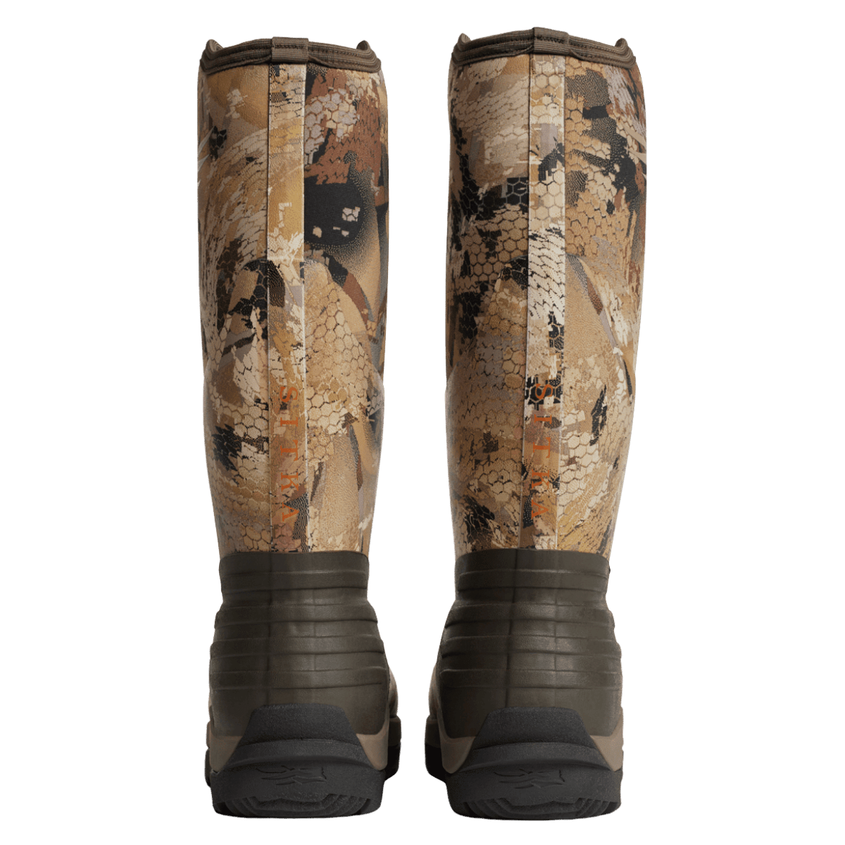SITKA BACK 40 HUNTING BOOT WATERFOWL MARSH BACK VIEW