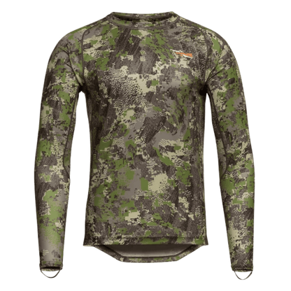 SITKA CORE LIGHT WEIGHT CREW LONG SLEEVE OPTIFADE COVER SLEEVE FRONT VIEW