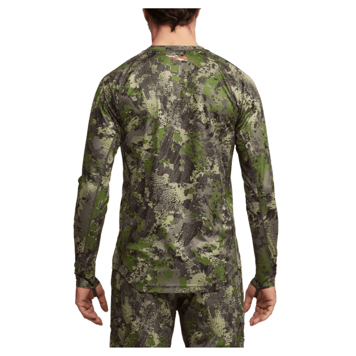 SITKA CORE LIGHT WEIGHT CREW LONG SLEEVE OPTIFADE COVER MEN BACK VIEW