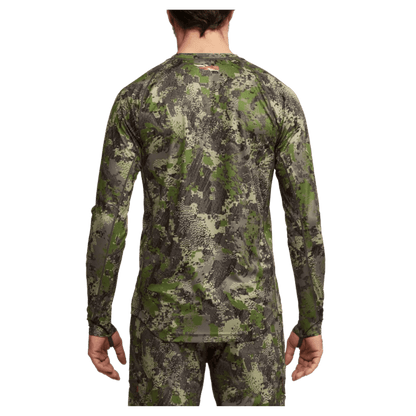SITKA CORE LIGHT WEIGHT CREW LONG SLEEVE OPTIFADE COVER MEN BACK VIEW