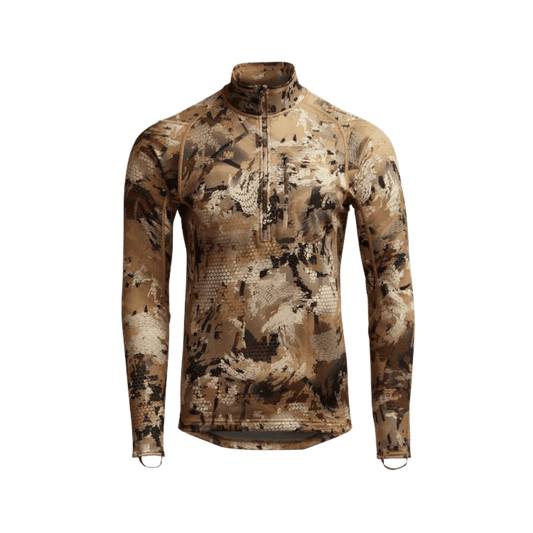 SITKA CORE MIDWEIGHT ZIP-T - WATERFOWL MARSH - FRONT VIEW