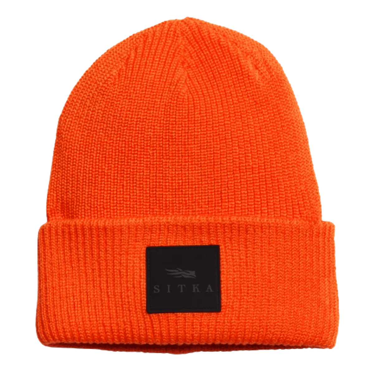 SITKA DOUBLE CUFF ACRYLIC KNIT BEANIE BLAZE ORANGE