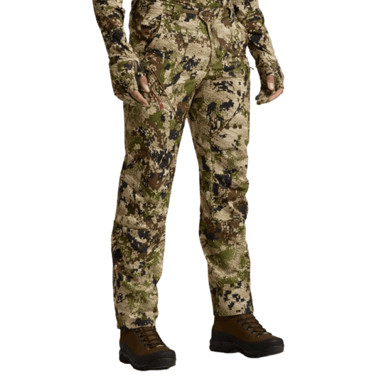 SITKA EQUINOX GUARD PANT REG - SUBALPINE - SIDE FRONT VIEW (ON MODEL)