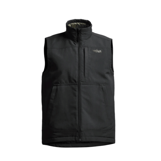 SITKA GRINDSTONE WORK VEST - OBSIDIAN BLACK - FRONT VIEW