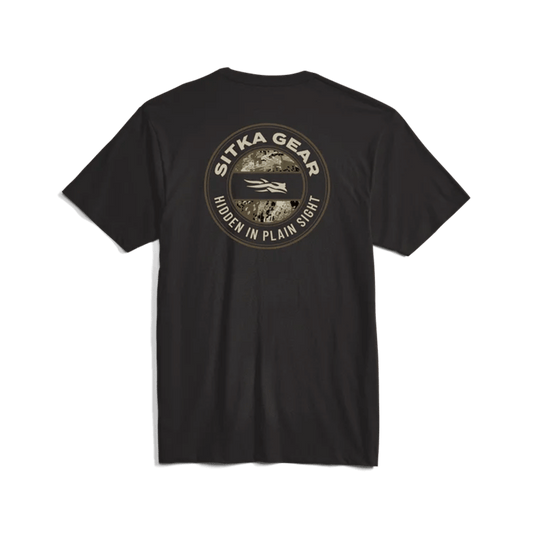 SITKA HIDDEN OPTIFADE TEE BLACK SUBALPINE