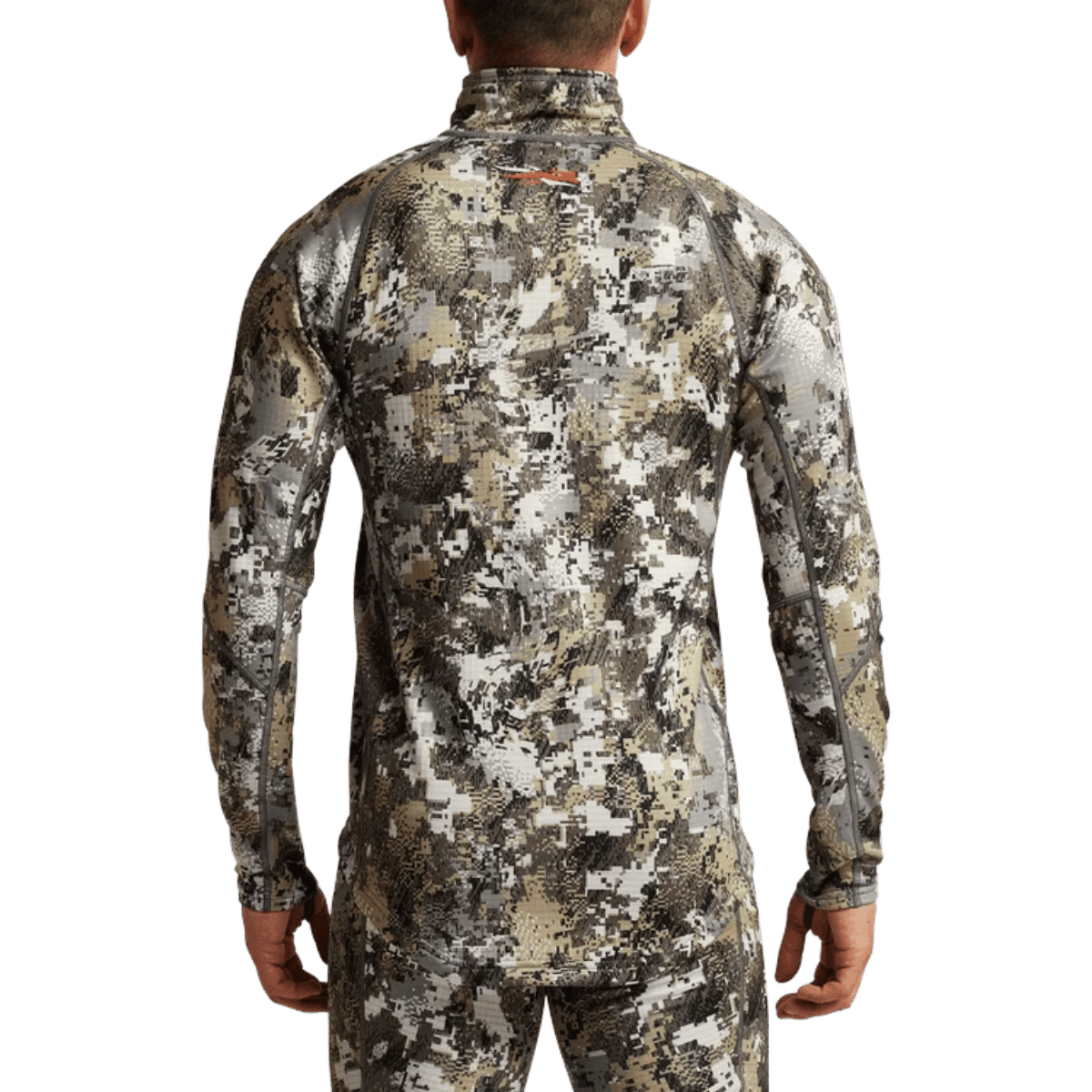 SITKA HEAVY WEIGHT ZIP-T ELEVATED IIBACK VIEW (ON MODEL)
