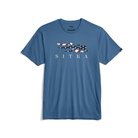 SITKA ICON FLAG TEE OCEANIC BLUE