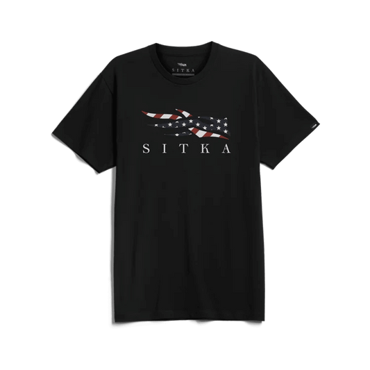 SITKA ICON FLAG TEE - BLACK