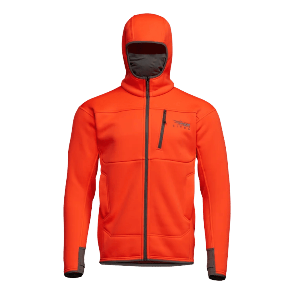 SITKA TRAVERSE HOODY - BLAZE ORANGE - FRONT VIEW