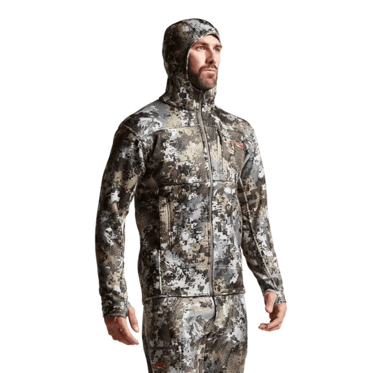 SITKA TRAVERSE HOODY - ELEVATED II_3 - SIDE FRONT VIEW (ON MODEL)
