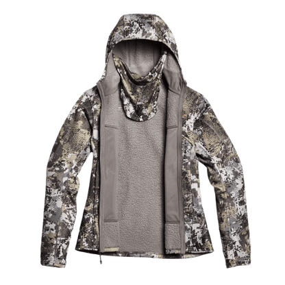 SITKA WOMEN'S TRAVERSE HOODIE - ELEVATED II_1 - INSIDE/OPEN VIEW