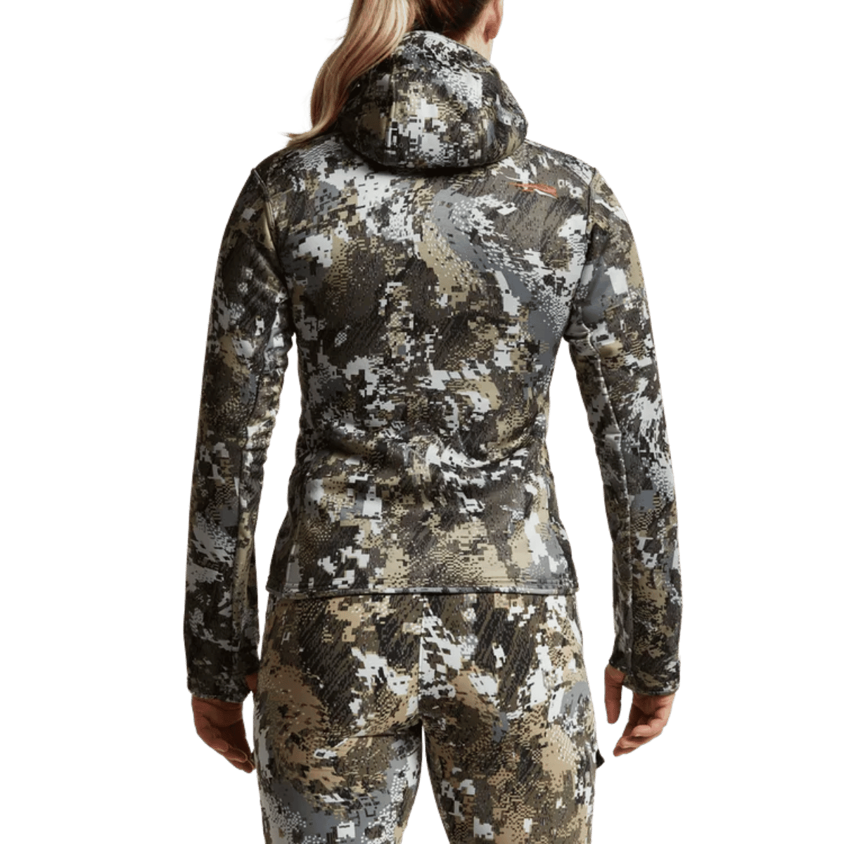 SITKA WOMEN'S TRAVERSE HOODIE - ELEVATED II_2 - BACK VIEW (ON MODEL)