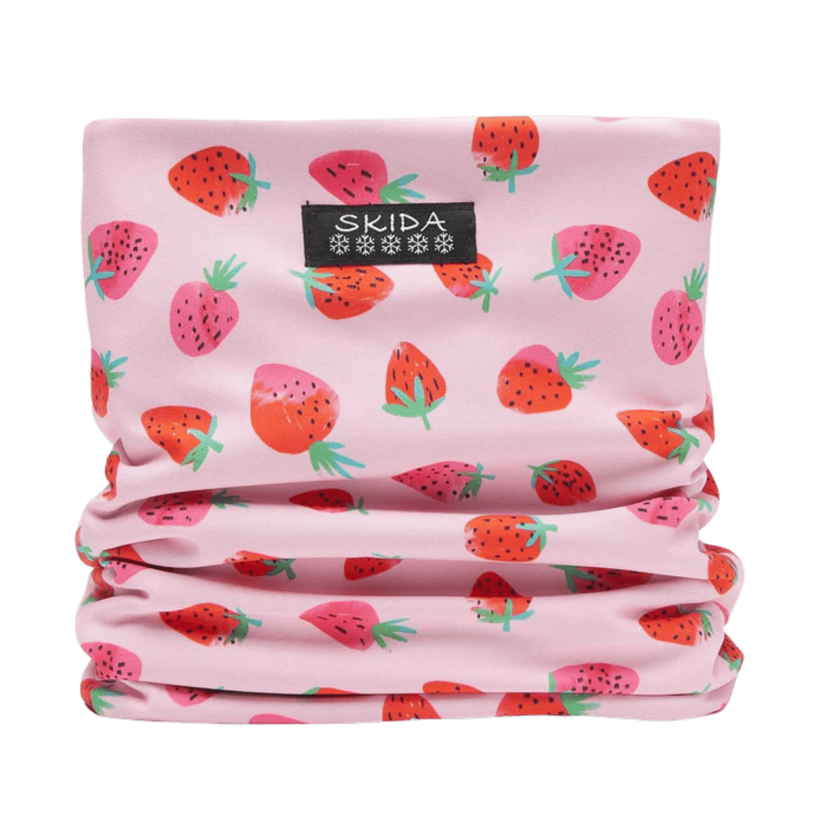 SKIDA ALPINE FLEECE LINED NECKWARMER W/ UPF 50+ - STRAWBERRY FIELD