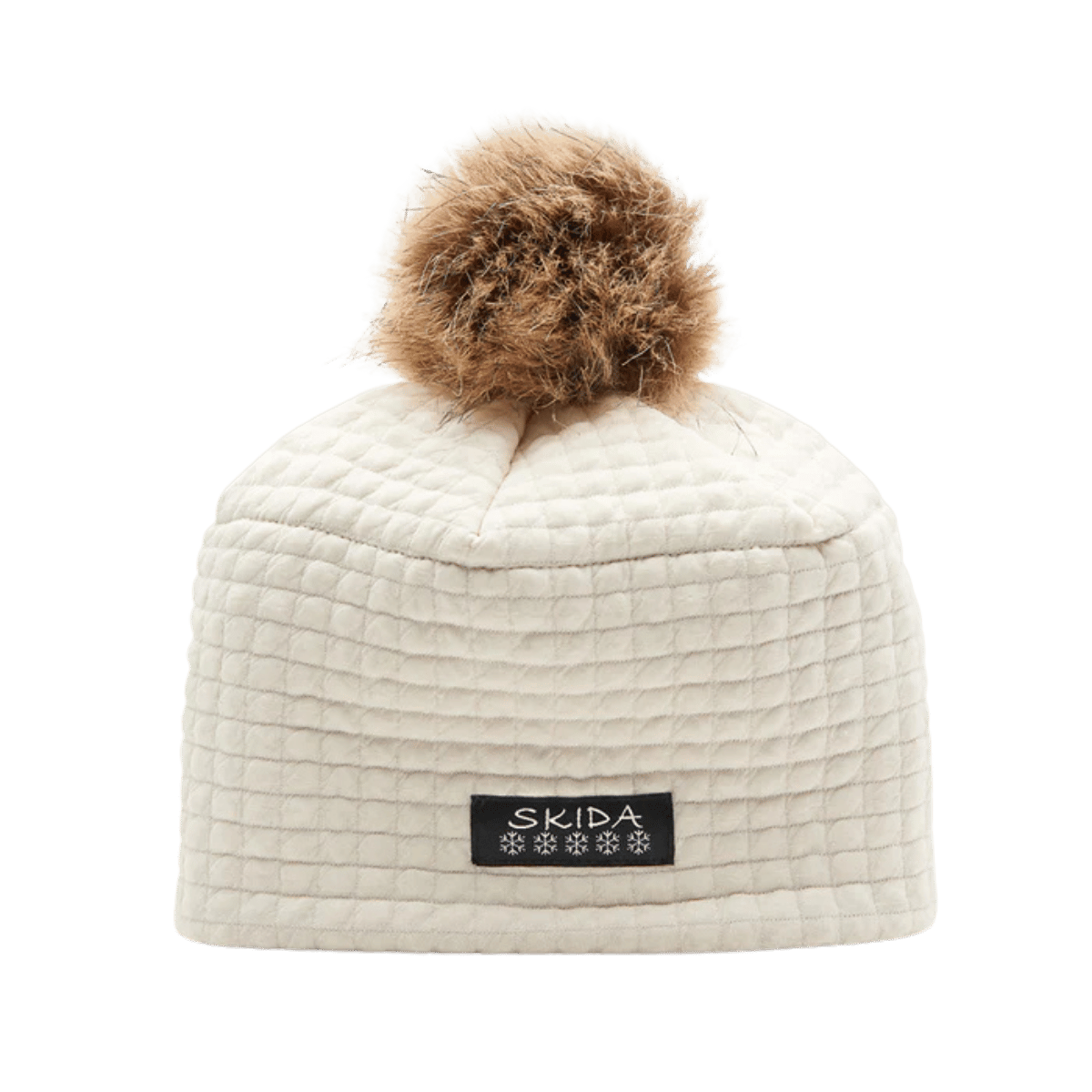 SKIDA CHATEAU FLEECE LINED POM HAT - ECRU